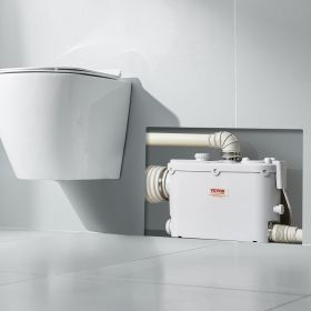 Macerator Pump 500W 29 GPM Flow 26 Ft Head Lift Pump For Wall-Hung Toilet Sink (Option: White)