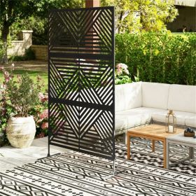 Privacy fence screen, outdoor privacy screen, plant climbing frame, black (Color: Black)