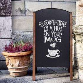 40 Inch Wood A-Frame Sidewalk Wedding Signage Chalkboard (Color: as show)